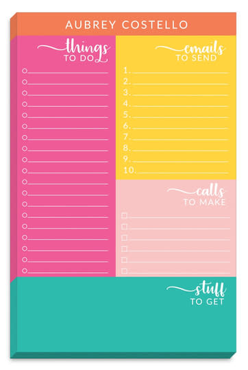 The Stationery Studio Happy Color Blocks Organizer Notepads