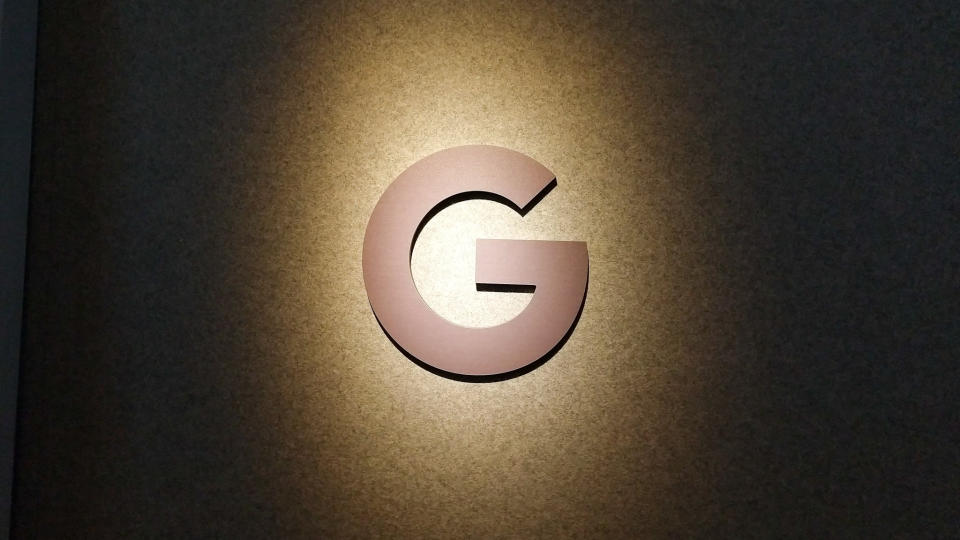 The Google Logo in Black and White under a sepia shade