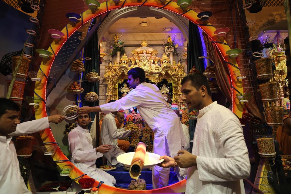 Diwali And Annakut Are Celebrated At The BAPS Shri Swaminarayan Mandir In Neasden