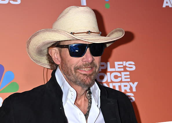 Toby Keith at the 2023 People’s Choice Country Awards held at The Grand Ole Opry House on September 28, 2023 in Nashville, Tennessee. (Photo by Tammie Arroyo/Variety via Getty Images)