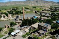 Turkish officials have promised to relocate the historic monuments of Hasankeyf before the town is flooded as part of a hydroelectric dam project