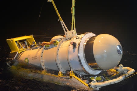 BP's Wolfspar seismic source device is pictured at Mad Dog oil field in the deepwater Gulf of Mexico, January 20, 2018. BP/Handout via REUTERS