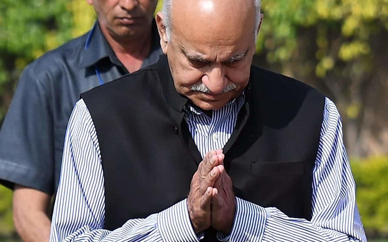 MJ Akbar filed a defamation suit against one of at least 10 women accusing him of sexual harassment - AFP