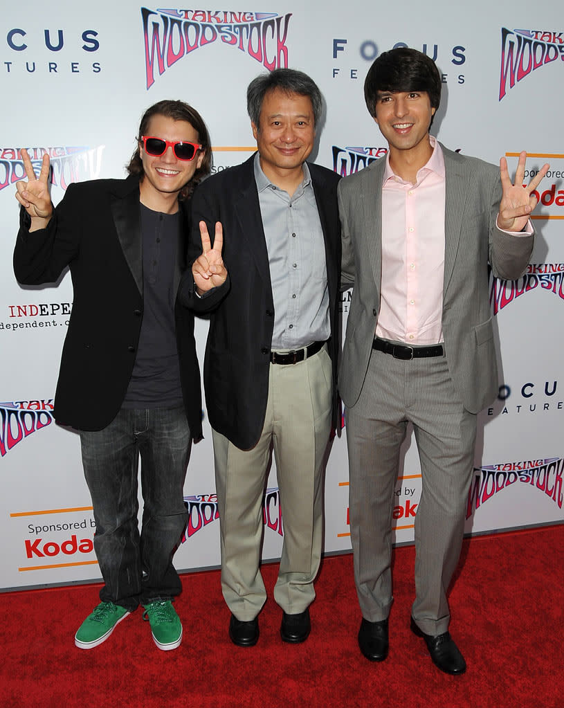 Taking Woodstock LA Premiere 2009 Emile Hirsch Ang Lee Demetri Martin