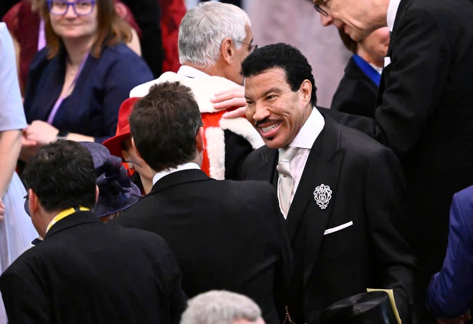 Lionel Richie arrives at Westminster Abbey in central London on May 6, 2023, ahead of the coronations of Britain's King Charles III and Britain's Camilla, Queen Consort