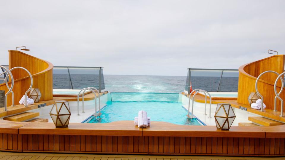 luxury expedition cruising seabourn venture ship greenland arctic circle cruise ship pool and hot tub