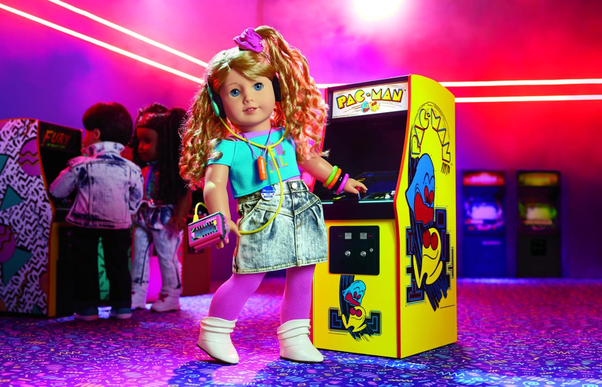 American Girl's newest doll is Courtney Moore, an '80s girl who loves arcade games.  (Photo: American Girl)