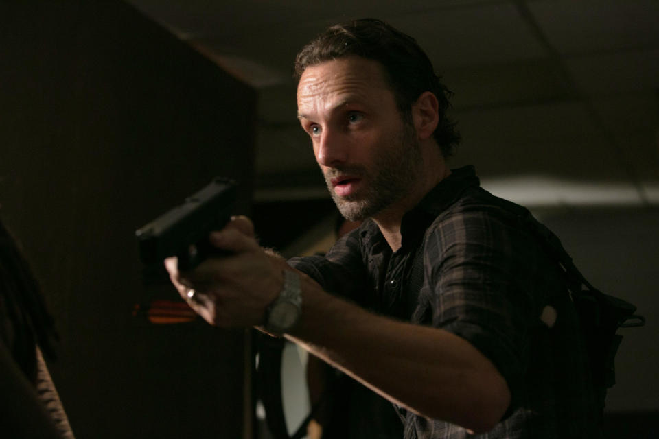 <em>Three chomps</em>  Andrew Lincoln has done some fine work this season as a more take-charge Rick; he's not just a credible leader, he's a more humane and loyal alternative to the Governor, who tossed Merle aside without a second thought when it suited his nefarious purposes. Whatever flaws he has as a man and a leader, Rick would never throw a member of his group under the bus full of zombies, which is why we root for the Grimes bunch even as their circumstances get more and more desperate.  