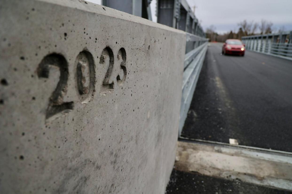 The new bridge in Lantz was opened on Jan. 15, four years after the old bridge was closed for safety reasons. (Jeorge Sadi/CBC - image credit)