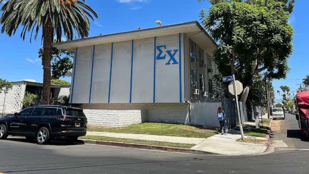 PHOTO: The Sigma Chi fraternity house is shown on Aug 12, 2022, in Los Angeles. (Carolyn Cole/Los Angeles Times via Getty Images)