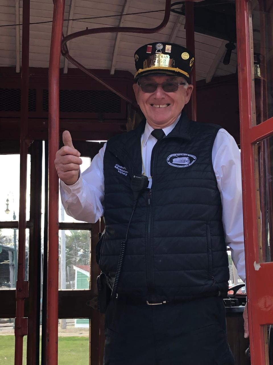 Rich Coots, of Wells, looks forward to welcoming back guests this season at Seashore Trolley Museum in Kennebunkport.