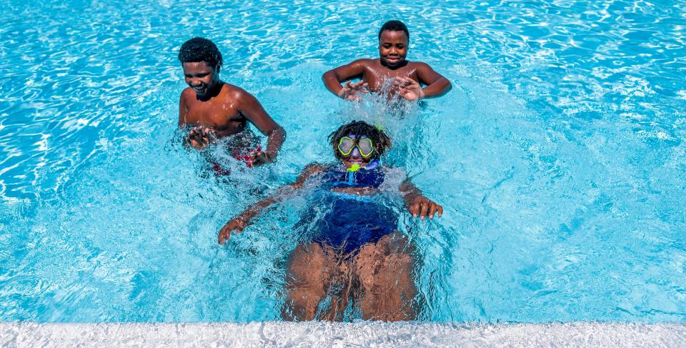 Houston Hill Community Center is one of several acting as a cooling center now through Sunday during excessive heat, and is one of four centers to have a pool that's free to use by the public.