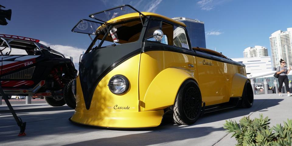 vw vans lowered at sema