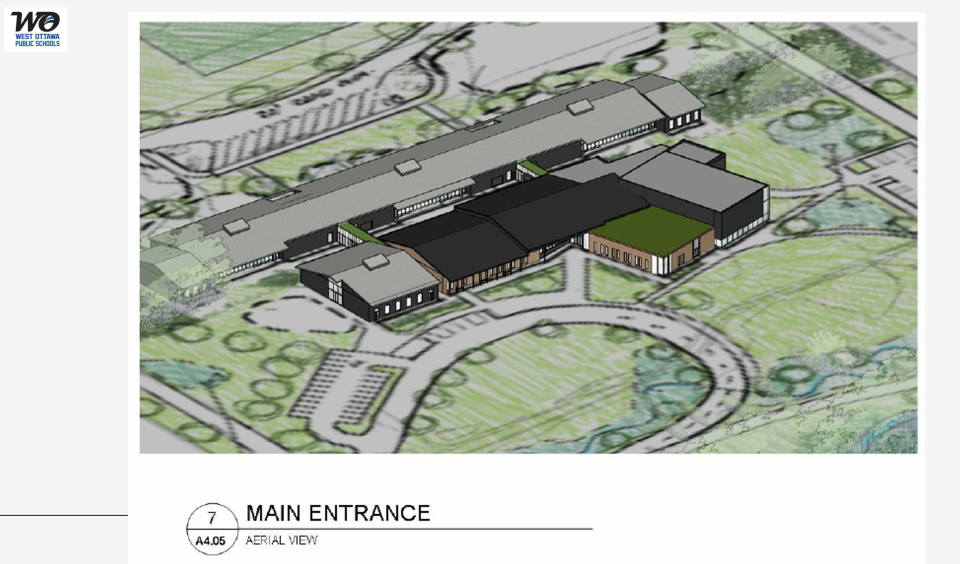 An overhead rendering of what Riley Farms Elementary could look like once constructed.