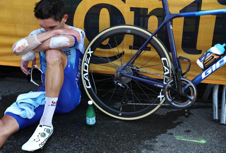 Bauer tras cruzar la meta en la etapa 18. (Foto: Thomas Samson / AFP / Getty Images).