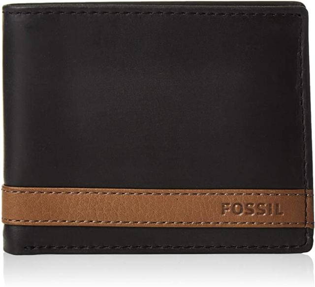 Fossil Men’s Quinn Leather Bifold Flip ID Wallet