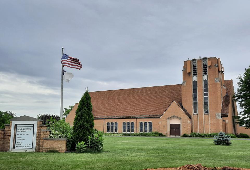 A former student at St. Peter-Immanuel Lutheran School, pictured, is suing the Milwaukee school for $20 million. Josiah Strong, now 24, argues in court papers school officials didn't protect him from a teacher who later pleaded guilty to grooming him for sex.