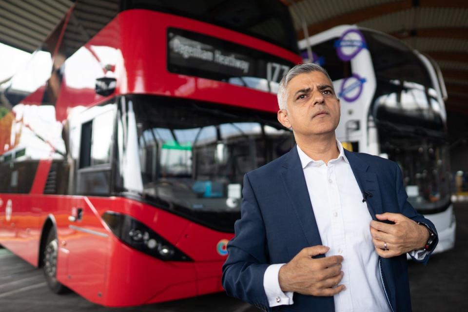 Mayor of London Sadiq Khan has performed a U-turn on major cuts to the capital’s bus services  (PA Wire)