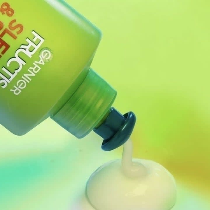 bottle squeezing out cream product