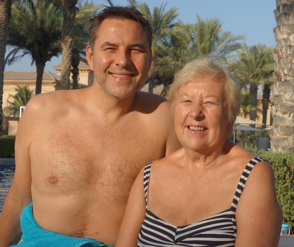 David is on holiday with his mum. Copyright: [Instagram]