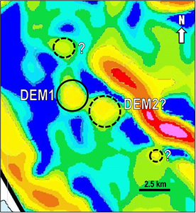 Sea-Level Susceptibility Slice of Regional Magnetics, DEM Property