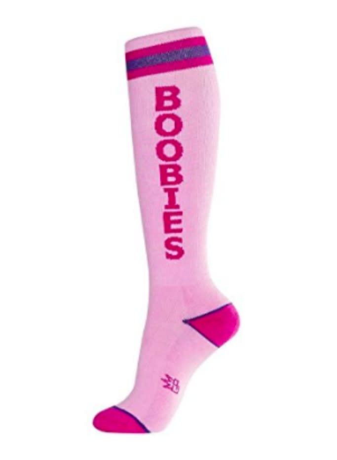 boobies Breast Cancer Awareness Unisex Knee High Socks