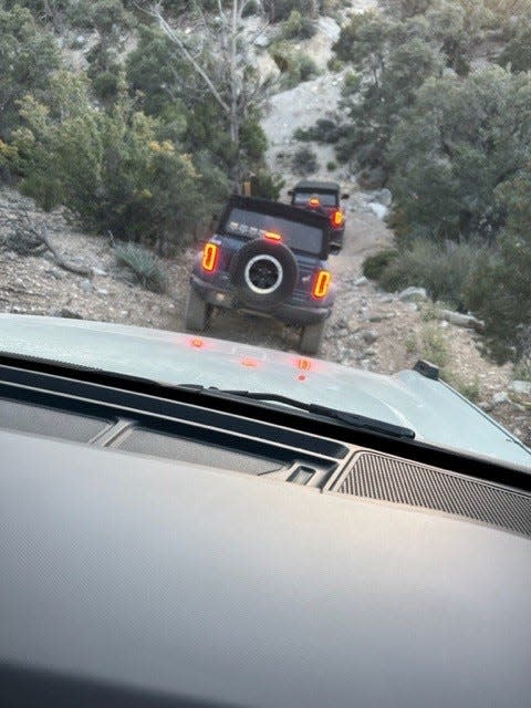 Belinda Costa, a registered nurse from Lodi, Calif., went with her husband and another couple to the Bronco Off-Roadeo drive at Mt. Potosi near Las Vegas, Nevada in October 2023.