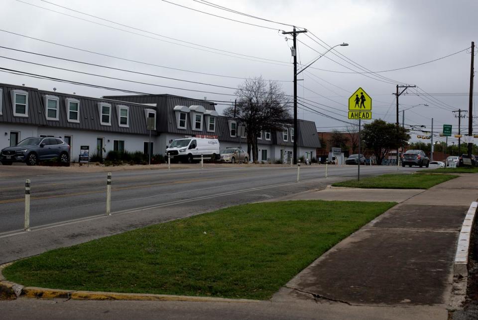 An older apartment complex in East Austin on Saturday, March 16, 2024. Parking minimums raise costs on housing and contribute to urban sprawl.