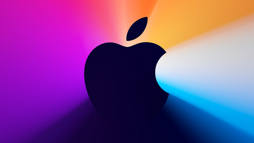  Apple Logo with colorful background 