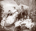 <p>Queen Victoria and Prince Albert shown with some of their children in 1846, in a painting by F. Winterhalter. (Photo: Culture Club/Getty Images) </p>