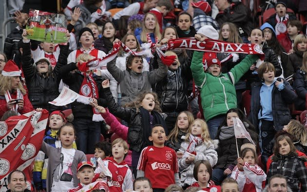 The high-pitched wail of 20,000 kids at an Ajax match