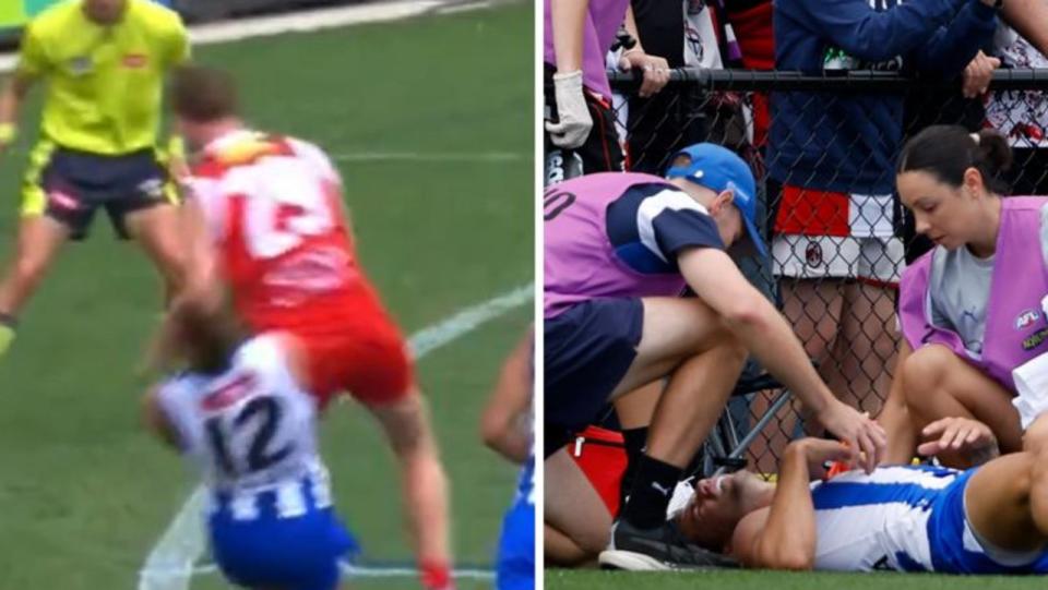 Jimmy Webster knocked out Jy Simpkin during a pre-season match in March and was banned for seven weeks. Picture: Fox Sports
