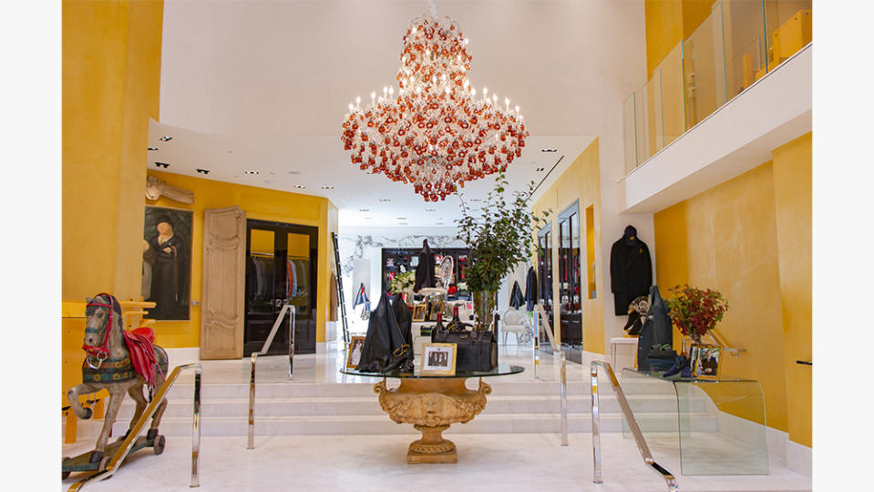 The foyer at the new Bijan store