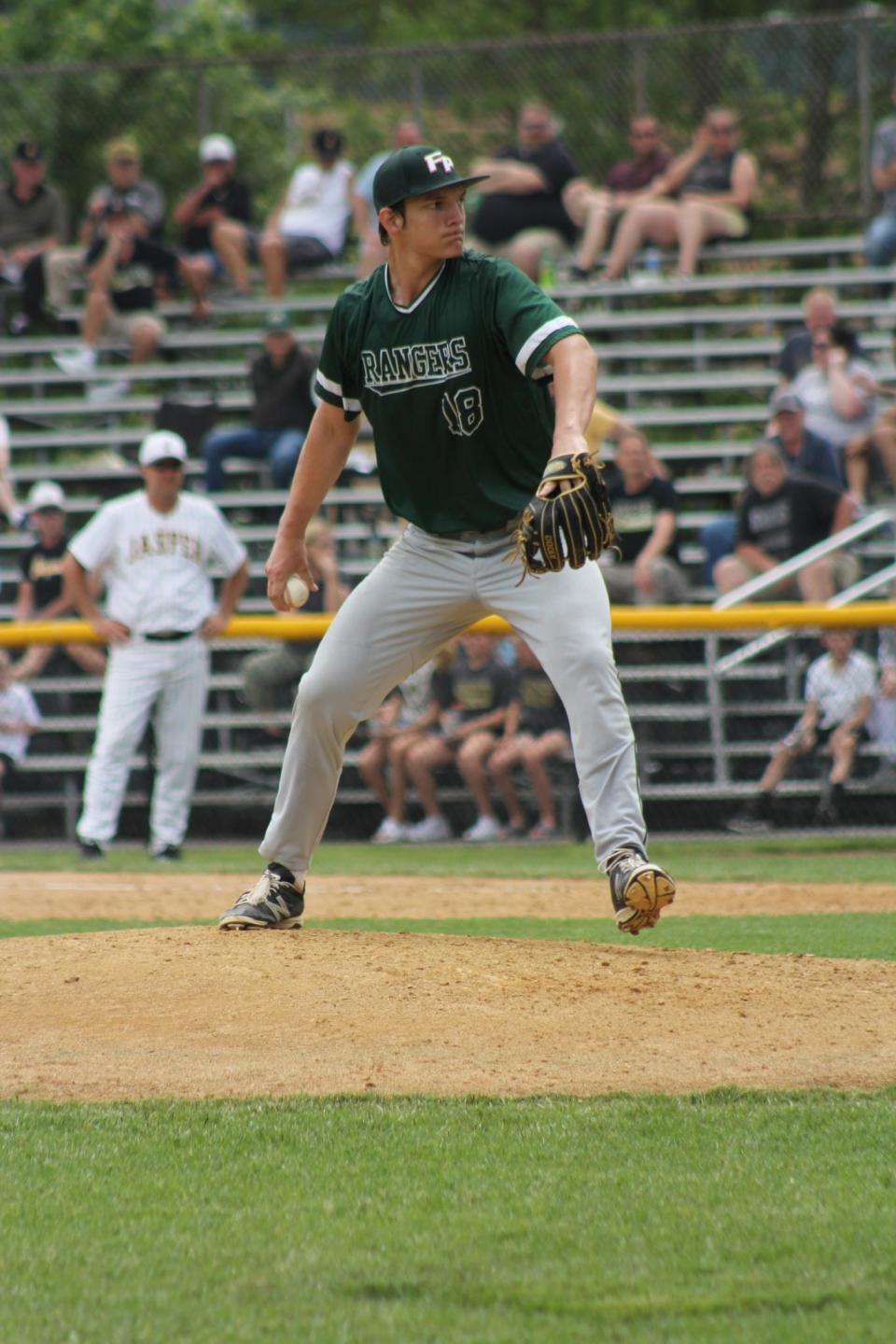 Forest Park's Clayton Weisheit on the mound.