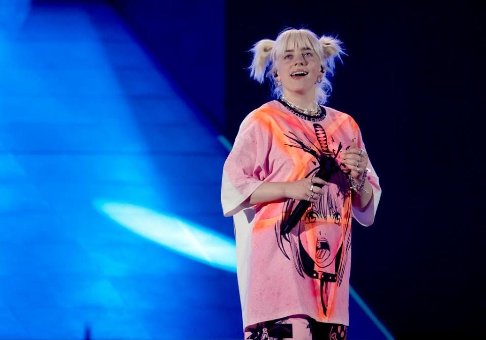 Billie Eilish performs during 2021 iHeart Radio Music festival (Getty Images)
