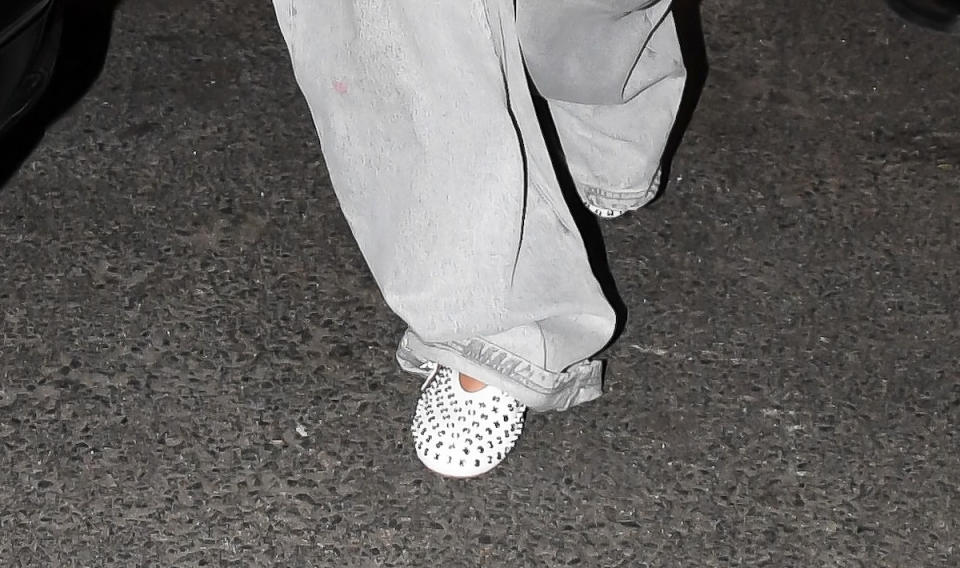 Rihanna, alaia, alaïa, ballet flats, studded ballet flats, rhinestones,  new york city,