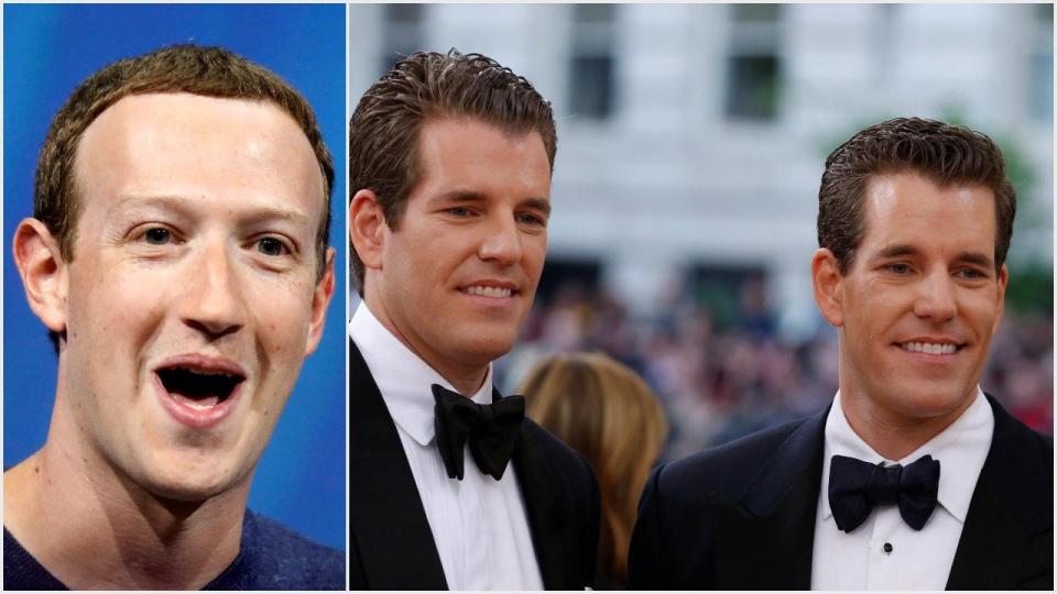 Mark Zuckerberg has reportedly turned to his former archnemeses Cameron and Tyler Winklevoss for advice on Facebook's new GlobalCoin.  | Source: (i) REUTERS/Charles Platiau (ii) REUTERS/Lucas Jackson/File Photo; Edited by CCN
