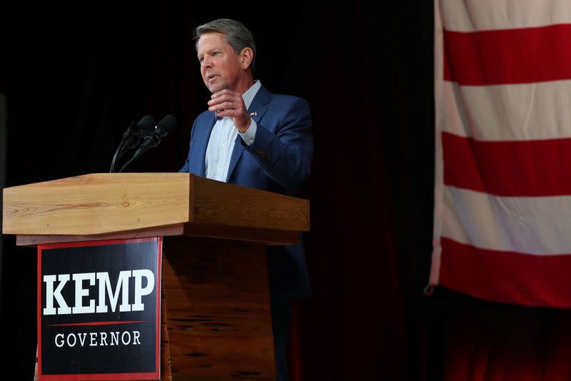 Rally for Georgia Governor Brian Kemp, ahead of the state's Republican primary, in Kennesaw