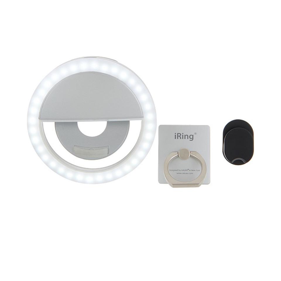 Picture Perfect Selfie Set w/ iRing Phone Stand & iSelfie Light