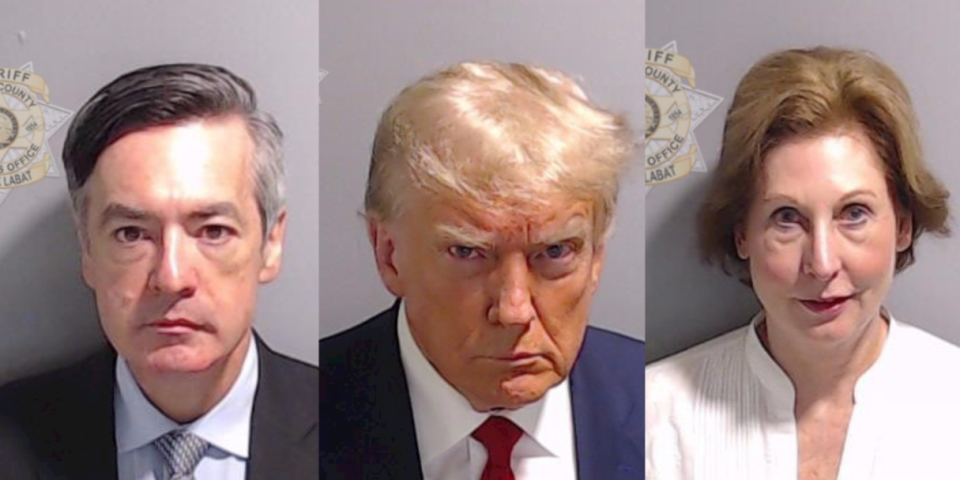 From left to right: Kenneth Chesebro, Donald Trump, and Sidney Powell. - Copyright: Getty Images