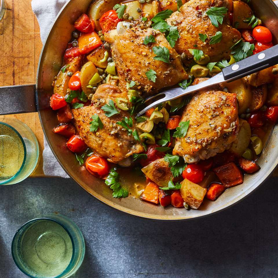 Sicilian-Style Chicken Thighs