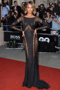 Like her good friend Cara D, model Jourdan Dunn opted for an attention-grabbing sheer black gown at the GQ Men of the Year Awards. <b>Related:</b> Watch Cara Delevingne and Jourdan Dunn get matching tattoos