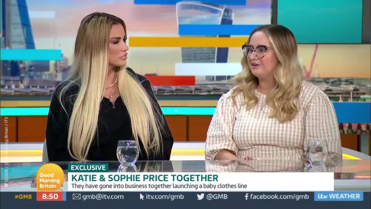 <p>Glamour model Katie Price surprised Good Morning Britain viewers by introducing her rarely-seen sister Sophie, who admitted she didn't like to tell people who she was related to.</p>
<p>Credit: @GMB via Twitter / Good Morning Britain / ITV</p>