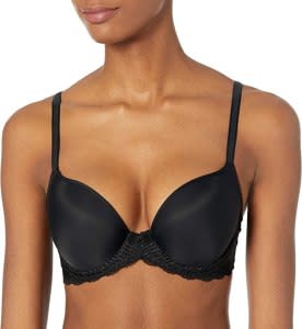 Wacoal Lace Perfection Plunge Push Up Bra - Moon Rock