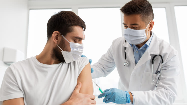 Patient receiving vaccination