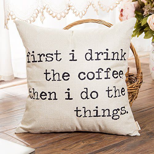 19) Coffee Pillow