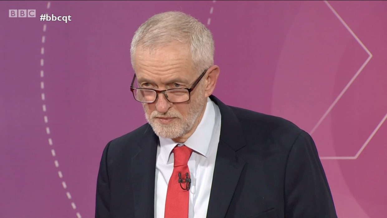 Jeremy Corbyn revealed for the first time he would adopt a "neutral stance" in a second Brexit referendum (BBC iPlayer)