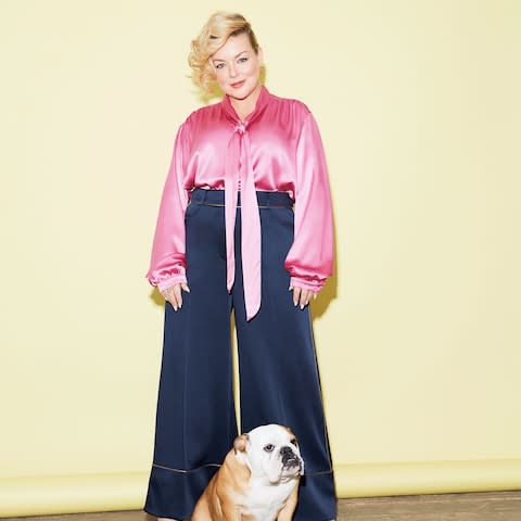 Sheridan wears: shirt, Gucci (matchesfashion.com). Trousers, Peter Pilotto (harveynichols.com). Shoes, Dune (dunelondon.com). Earrings, Phine (phine.london) - Credit: helen mcardle