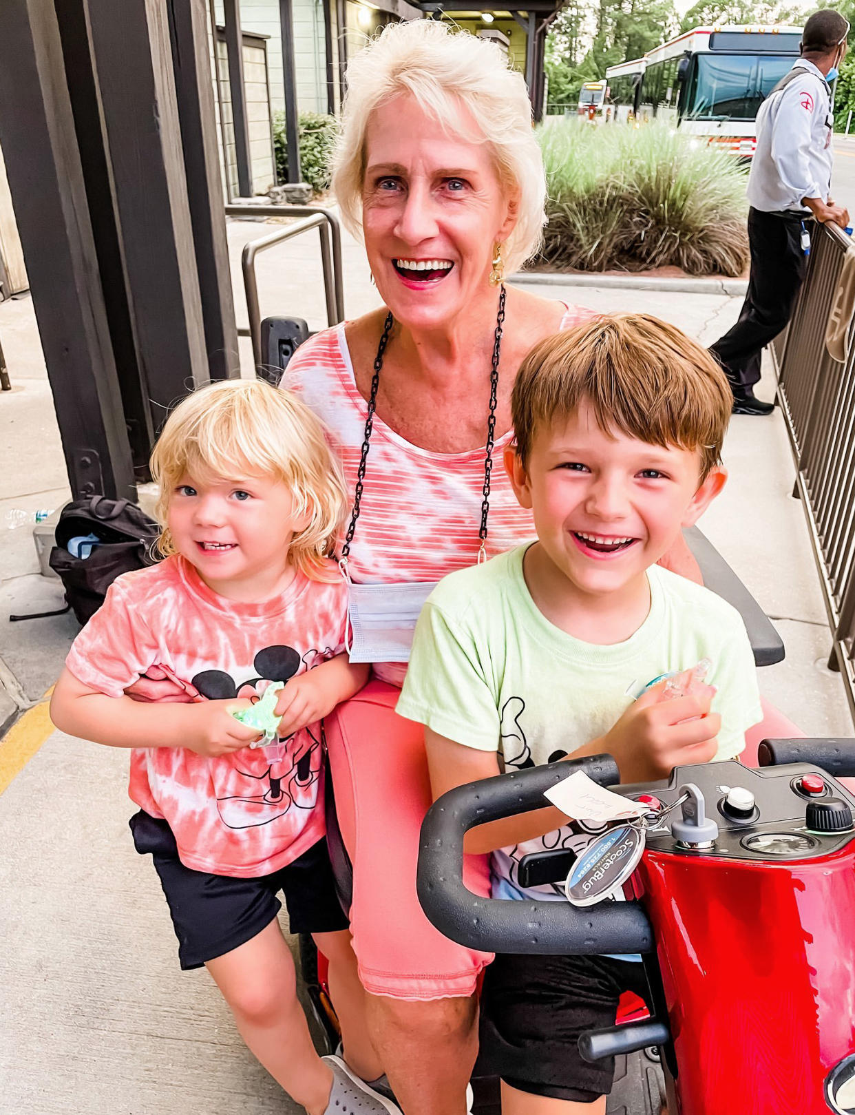 Carole McDanel, with Beth Booker's two young sons. (Courtesy Beth Booker)