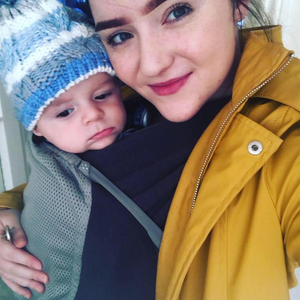 SOPHIE MOLINEUX, 22, AND BABY CHESTER ON A DAY OUT